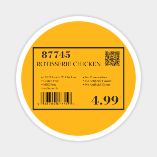 Costco label barcode rotisserie chicken item 87745 Magnet